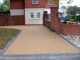 resin drive with block paved edging